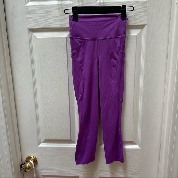 Lululemon Fast and Free High-Rise Tight 25” Pockets Purple Women's leggings 0 - Picture 2 of 10